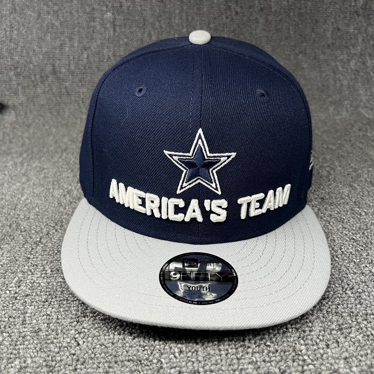 New Era Dallas Cowboys 9FIFTY Youth Snapback Hat Navy America's Team Flat Brim