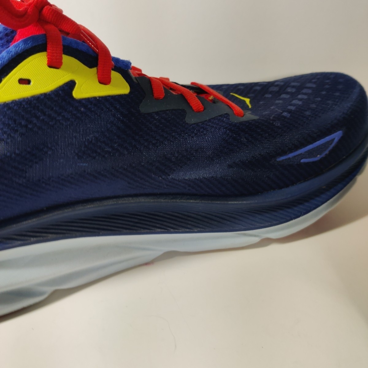 HOKA Clifton 9 Men’s 12 Wide Blue Orange Running Shoes Lightweight Cushion thumbnail 8