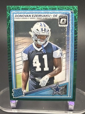 Panini 2025 Donruss Optic Donovan Ezeiruaku #230 Cowboys Rated Rookie Green Hyp 