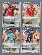 Lot of (4) 2017-18 Topps Chrome UEFA CL *Lightning Strike* Inserts Lukaku,Suarez