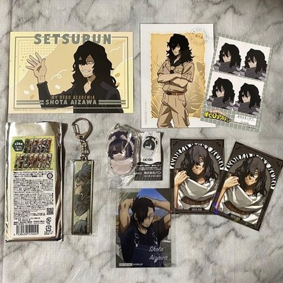 My Hero Academia Aizawa Shouta Metall Schlüsselanhänger Aufkleber Set...