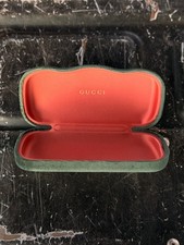 Gucci Green Velvet Hard Shell Eyewear Case with Dust Bag and Cleaning Cloth
