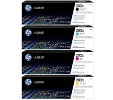 HP 202X 4-Color Toner Cartridge Set (CF500X, CF501X, CF502X, CF503X) OEM
