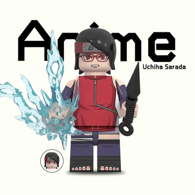 Custom Boruto Shippuden 2 inch, Uchiha Sarada Minifigure, keychain Birthday gift