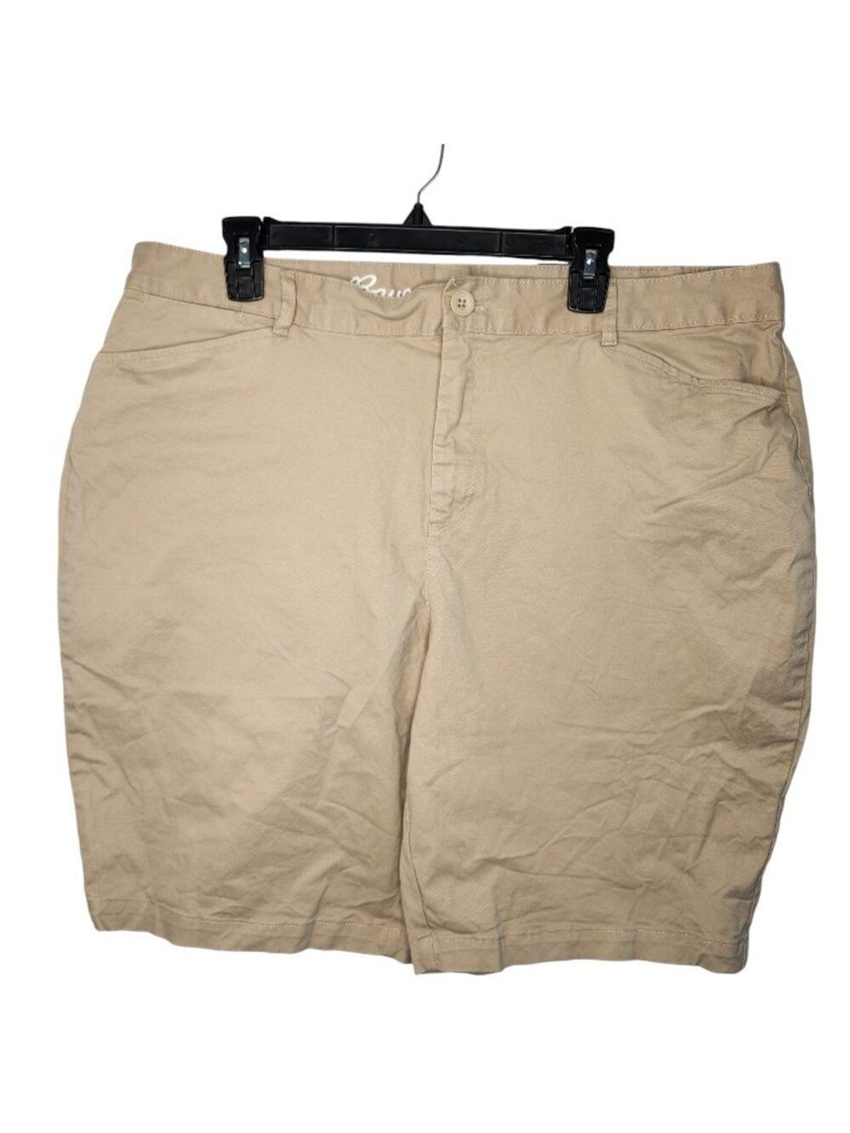 Eddie Bauer Curvy Khaki Stretchy Shorts Plus Size 20