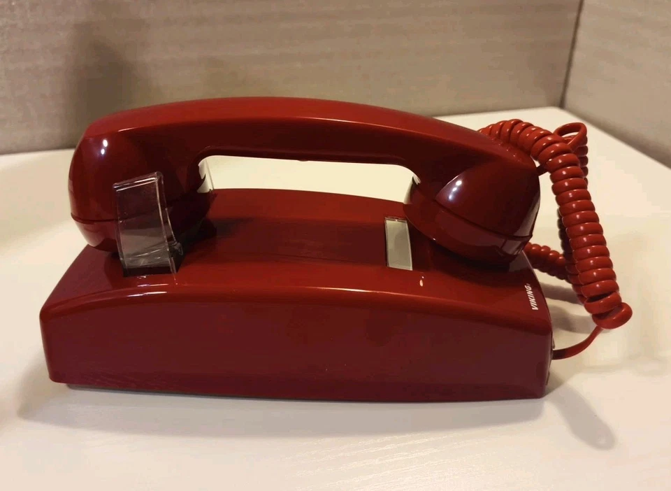 CORTELCO 255447-VBA-20M RED WALL CORDED PHONE VIKING - Image 2 of 4