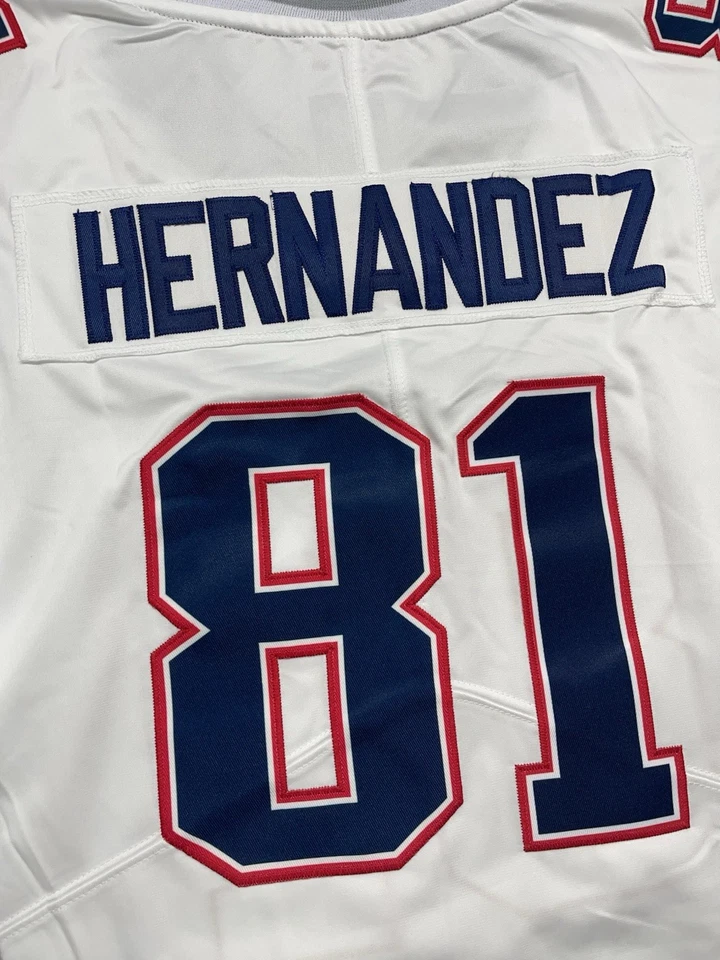 Mens XL 48 NFL New England Patriots #81 Aaron Hernandez NIKE Football Jersey NWT - Image 2 of 4
