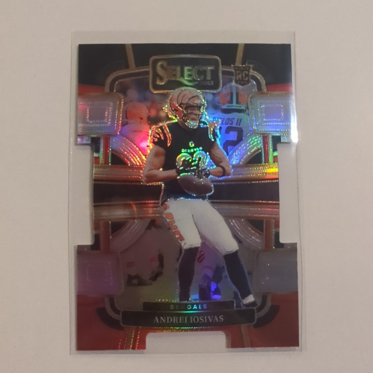 2023 Panini Select - Concourse Andrei Iosivas #21 Black & Red Prizm Die-Cut (RC)