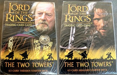 LOTR * The Two Towers * Aragorn + Theoden Starter Deck Combo - New Sealed