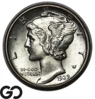 1939-D Mercury Dime, Full Split Bands, Sharp Gem BU++ FSB
