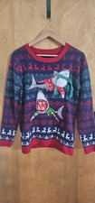 Junior Sharks Blizzard Bay Ugly Christmas Sweater Jr Size XL