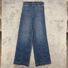 Spanx Jeans Women  s M Vintage Indigo Shape Everywear Wide Leg Flare Pull On