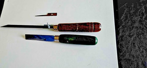 2 Pcs 3 BLADES CRAFT  STYROFOAM WOODEN HANDLE CUTTERS HAND HELD MANUAL