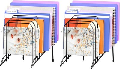 Incline Metal Desk Magazine Folder Holder, Sorter Desk File Organizer with