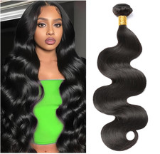 12A Virgin Remy Human Hair Bundle 18 Inch Body Wave Natural Black 1 Bundle 