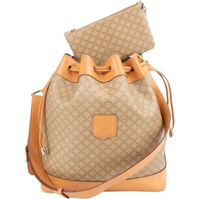 Celine Monogram Macadam Bucket Shoulder Bag Tasche