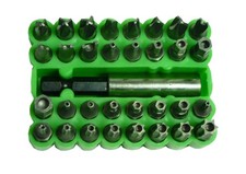 33pc Security screwdriver Bit Set Tamperproof Torx Hex Tri Wing Torq Set Bits