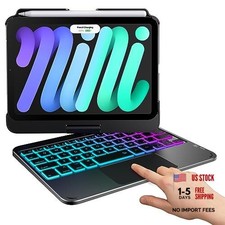 Keyboard Case for iPad mini 7 2024  mini 6 2021 - Wireless Case Black