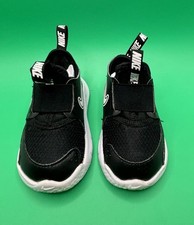 Nike Flex Runner 4C Black White Kid Preschool Running Walking School Shoes