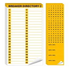 40 Sheets Breaker Panel Labels Self-Adhesive Electrical Board Identification ...