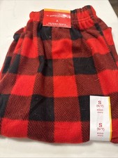 Wondershop Kid's Size S 6/7 Red Plaid Super Soft Fleece Pajama Pants