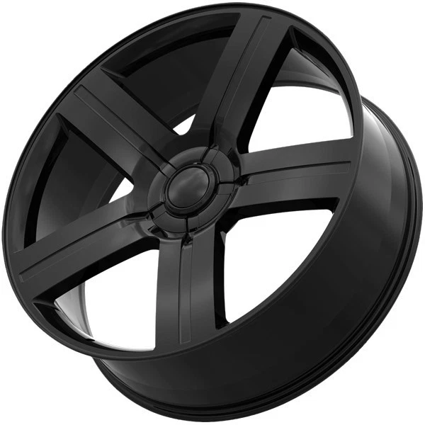 (Set of 4) OE Performance 147B 22x9 6x5.5" +31mm Gloss Black Wheels Rims - Image 3 of 4