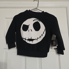 Disney Nightmare Before Christmas Jack Skellington Fleece Sweatshirt 4/5 Kids NW