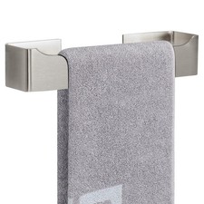 NearMoon Self Adhesive Hand Towel Holder/Towel Ring, 9 Inch, Brushed Nickel