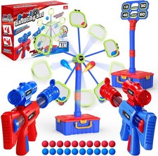 2 IN 1 Shooting Games Toys for Boys 5, 6, 7, 8, 9, 10 Year Old, Moving Shooting