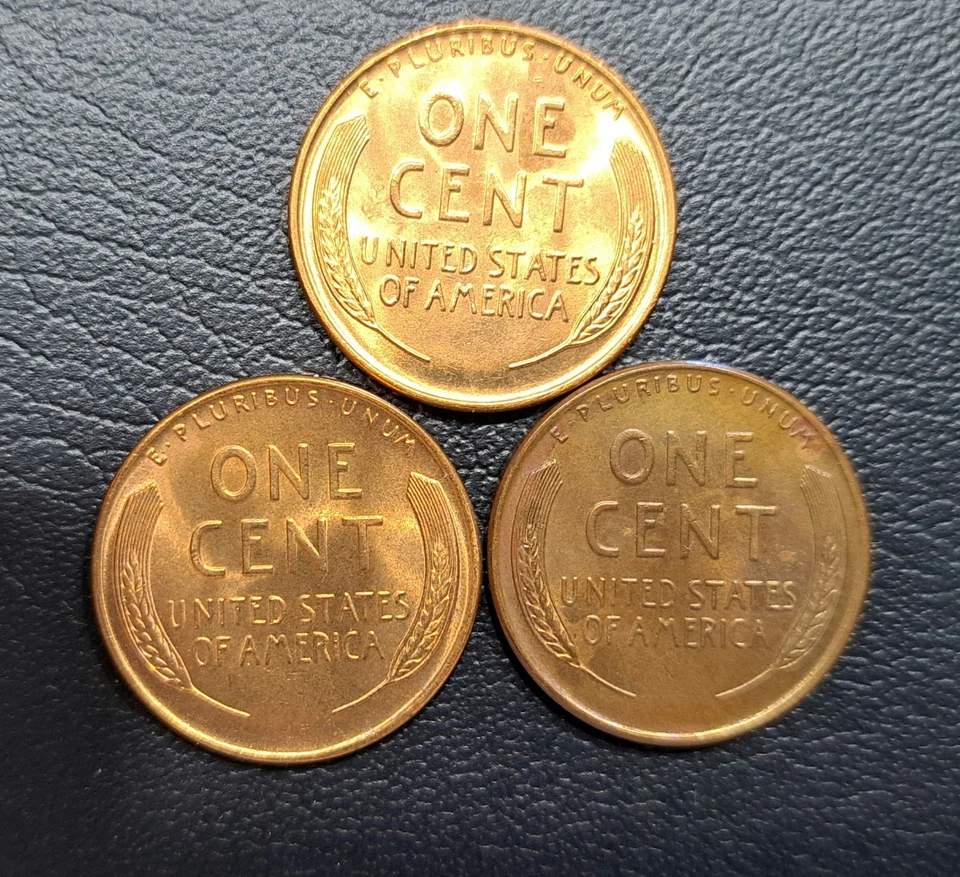 1936-S, 1936-D, 1936-P, Lincoln Wheat Penny,Set Of 3, Brilliant Uncirculated Red - Image 2 of 4