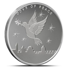 2025 1 oz The Holy Land Silver Dove Of Peace Round (BU) 87.44 per troy oz