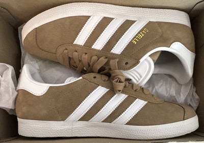 adidas Gazelle Originals Brown/White Suede Low Top Lace Up Sneaker