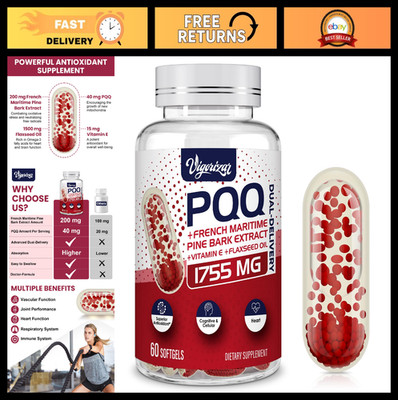 Premium Pycnogenol & PQQ Supplement, French Maritime Pine Bark Extract, 60 Softg