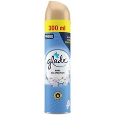 Glade Clean Linen Air Freshener Aerosol | Room Odour Eliminator Spray | 300ml...