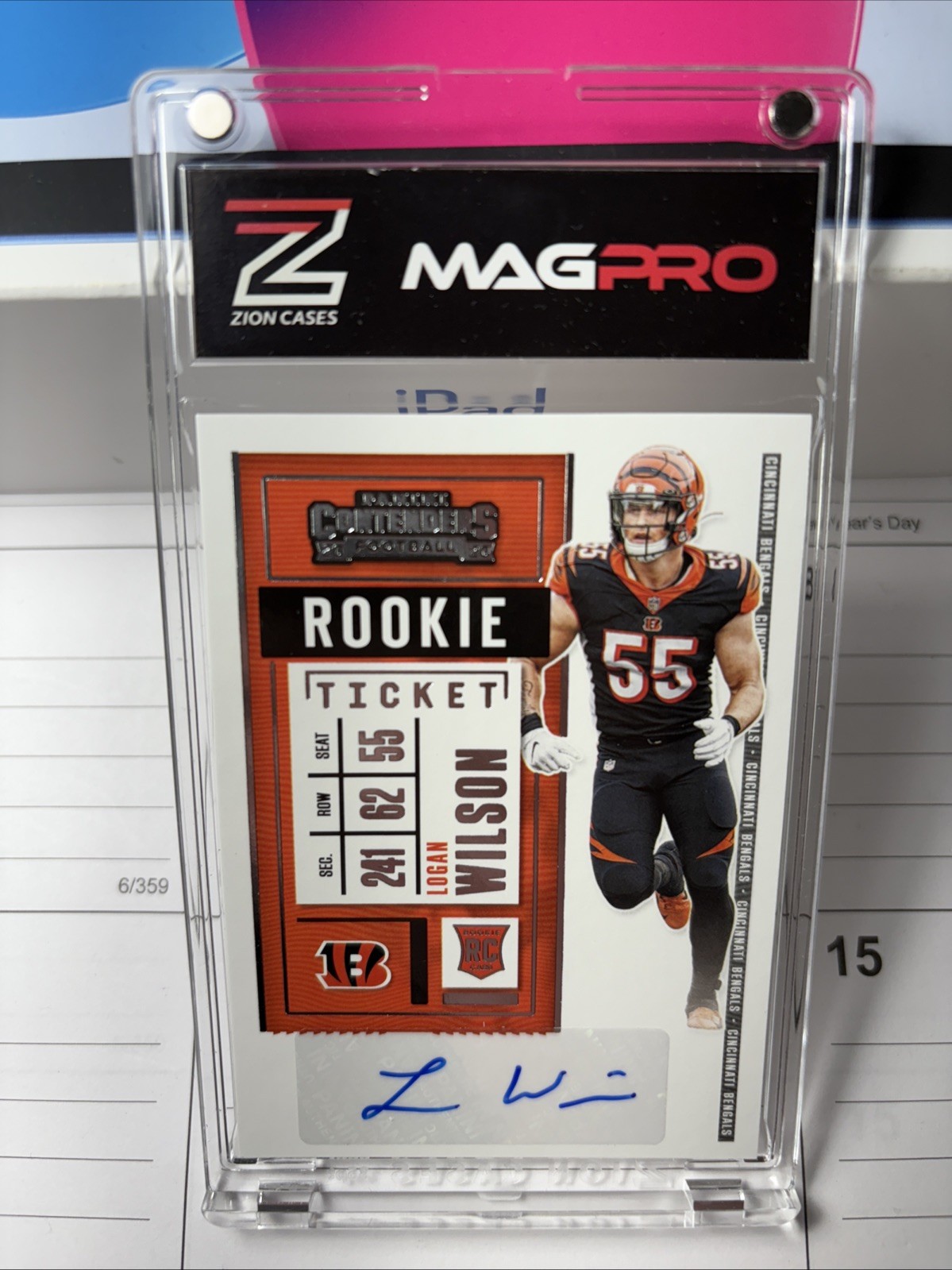 Logan Wilson Panini Contenders 2020 Rookie Ticket Auto #186