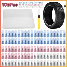 100Pcs Tire Repair Rubber Nails Tyre Puncture Repair Screws Kit with Screwdriver