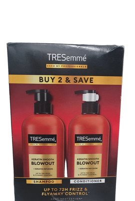 Tresemme Keratin Smooth Hair Shampoo & Conditioner Blowout SET NIB