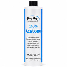 100 Pure Acetone, 16 Fl. Oz. Professional Nail Polish Remover for Natural, Arti