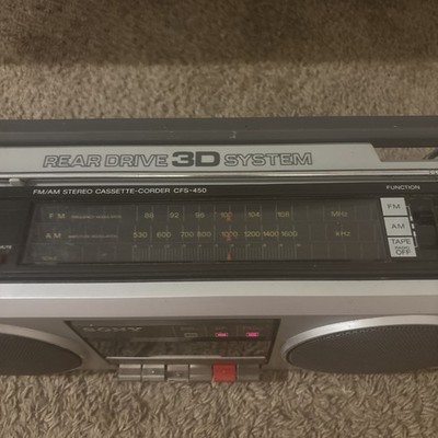 Sony CFS-450 Boombox Radio Cassette Super Woofer Bass Maintained