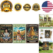 3PCS Funny Metal Garden Signs   Charming Outdoor Decor for Plant Lovers 12x8