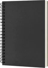 Blank Spiral Notebook, 1-Pack, Soft Cover, Sketch Book, 100 Pages / 50 Sheets, 7