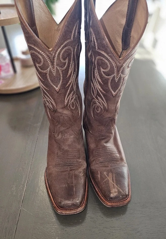 Bota ocidental feminina de couro tamanho 6 Shyanne - Imagem 3 de 4