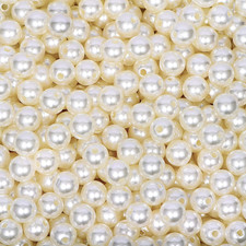 Pearl Beads for Jewelry Making 550pcs 10mm Pearl Craft Beads with Hole Loose Fak