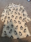 Hanna Andersson Holiday Flannel Penguin Nightgown size 8 — photo 1