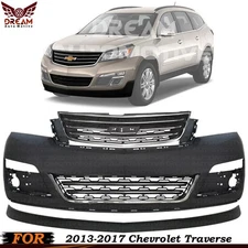 Front Bumper Cover & Grille Assembly Kit For 2013-2017 Chevrolet Traverse
