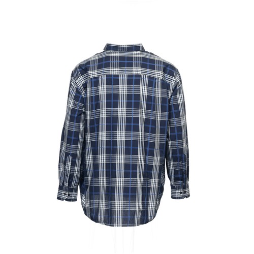 Tasso Elba Collezione Herren Button Down Hemd 3XL Navy Kombi Fensterscheibe Baumwolle - Bild 3 von 4