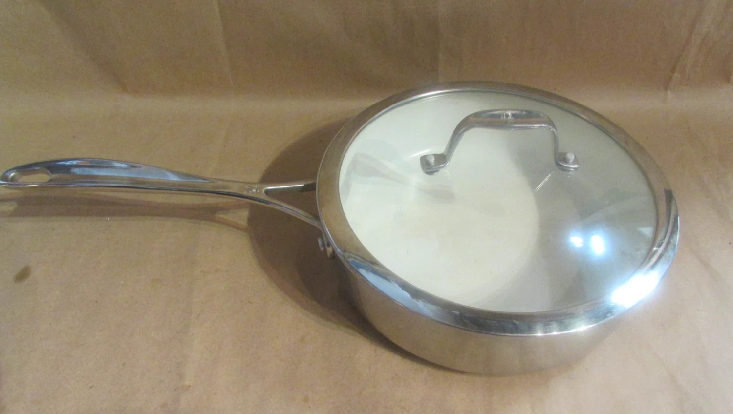 ZWILLING J.A. HENCKELS 18/10 Stainless Steel 3qt 10" Saute Fry Pan & Glass Lid