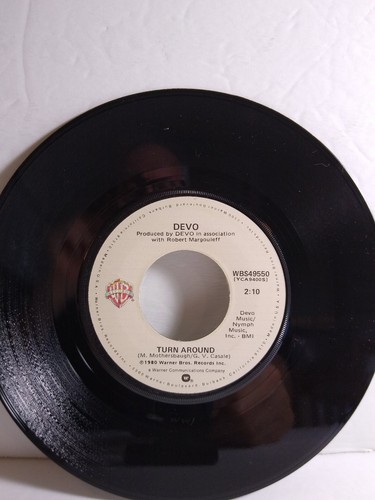 Devo - Whip It / Turn Around 7" Single Record 1980 Warner Bros. Rock 45RPM - Picture 4 of 4