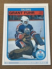 1992-93 O-PEE-CHEE ANNIVERSARY SERIES - 1982-83 REPRINT - GRANT FUHR OILERS #105