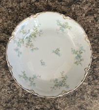 Haviland Limoges Gold Trim Blue Pink Floral C...